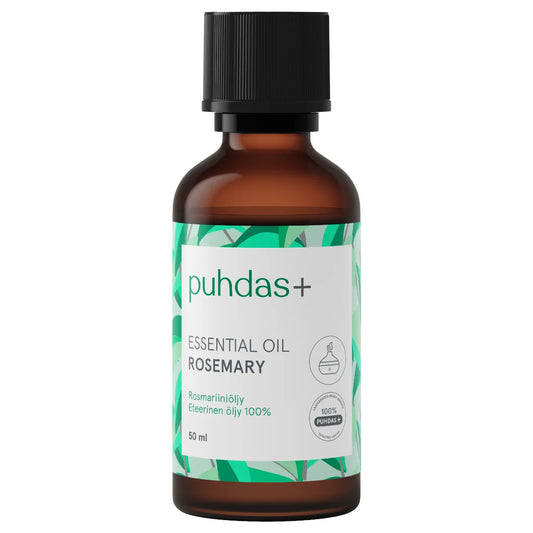 PUHDAS+ 100 % Essential Oil Rosemary eteerinen rosmariiniöljy 50 ml