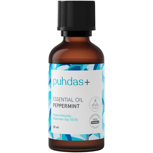 Puhdas+ Essential oil Peppermint 50 ml raikkaan tuoksuinen monikäyttöinen piparminttuöljy