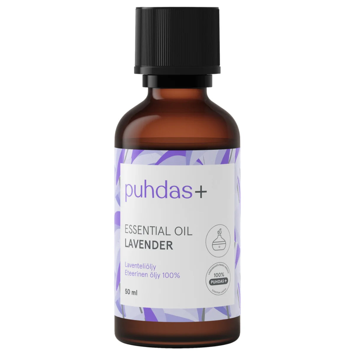 PUHDAS+ 100 % Essential oil lavender eteerinen laventeliöljy 50 ml