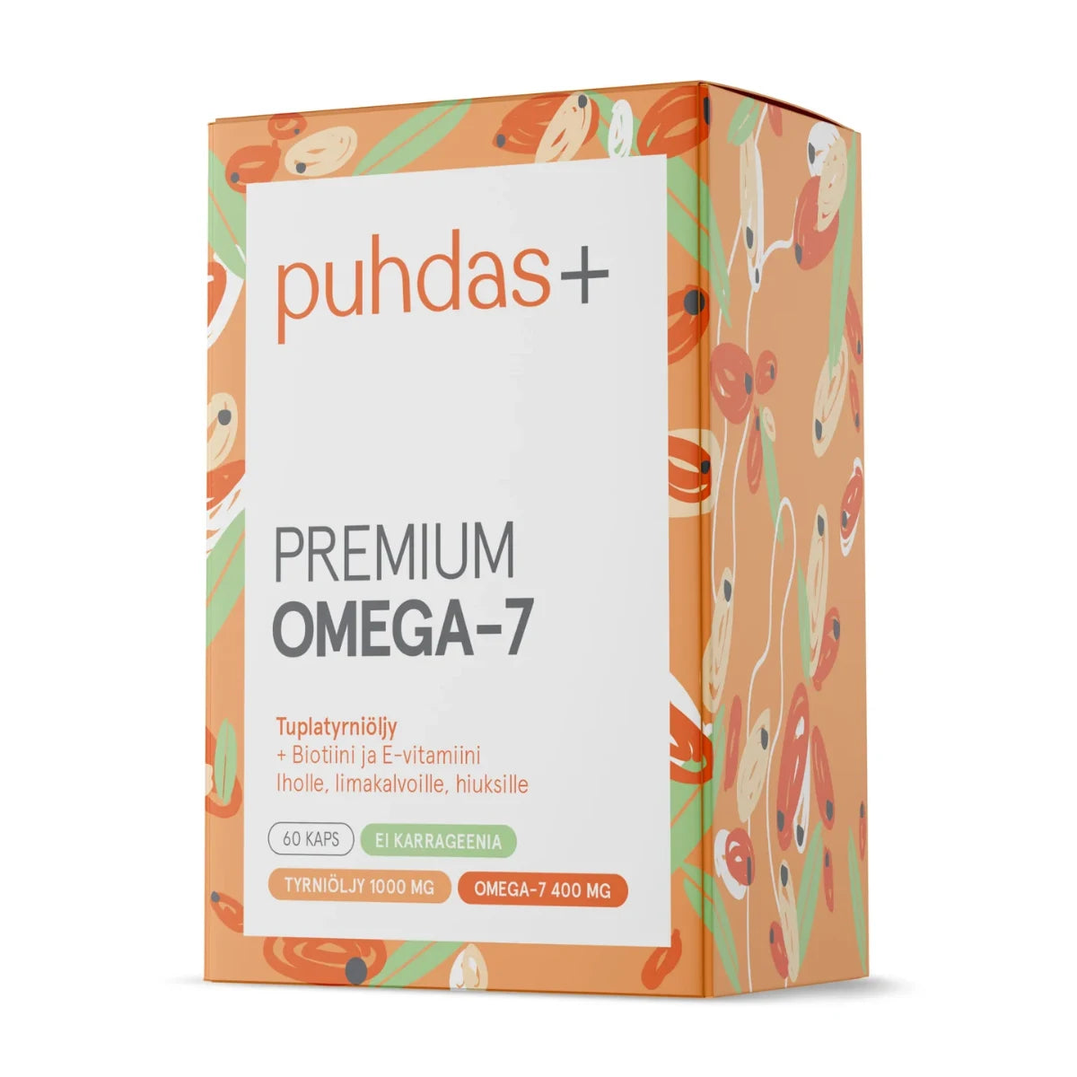 PUHDAS+ Premium Omega-7 kapseli 60 kpl