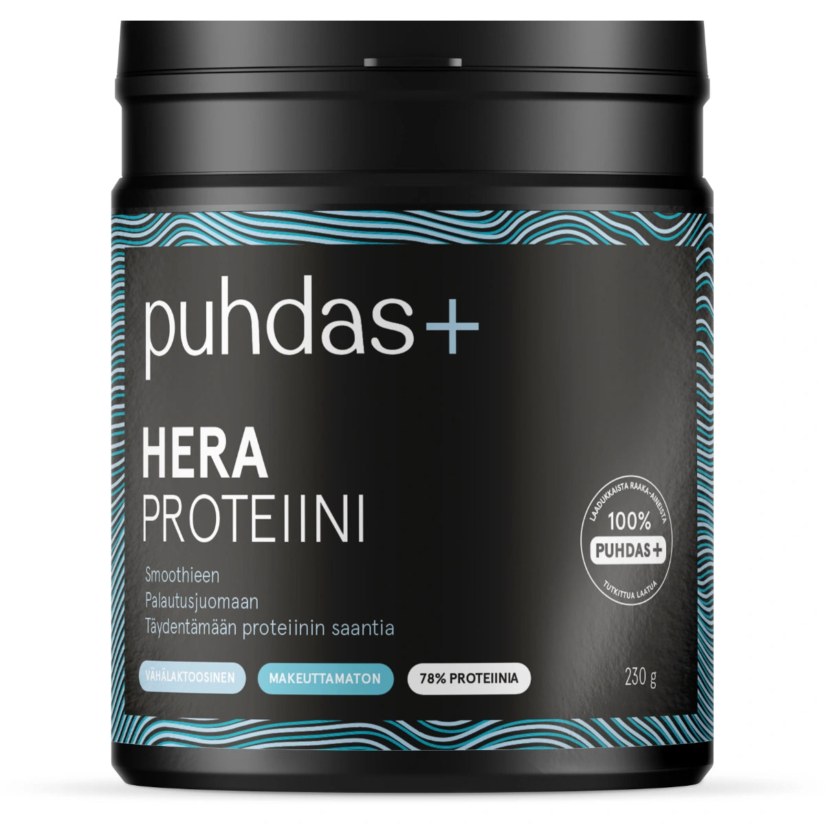 PUHDAS+ Heraproteiini maustamaton 230 g täydentämään proteiinin saantia