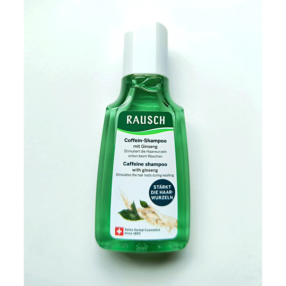 Rausch Kofeiini-ginseng shampoo 200 ml – Hiustenlähtöä ehkäisevä shampoo, matkakoko