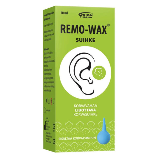 REMO-WAX korvasuihke + pumppu 10 ml poistaa korvavahaa tehokkaasti