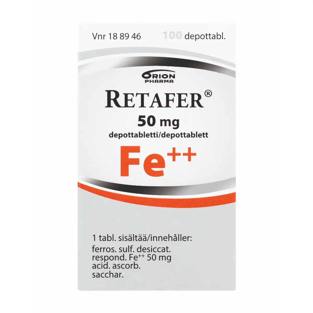 RETAFER 50 mg depottabletti 100 kpl
