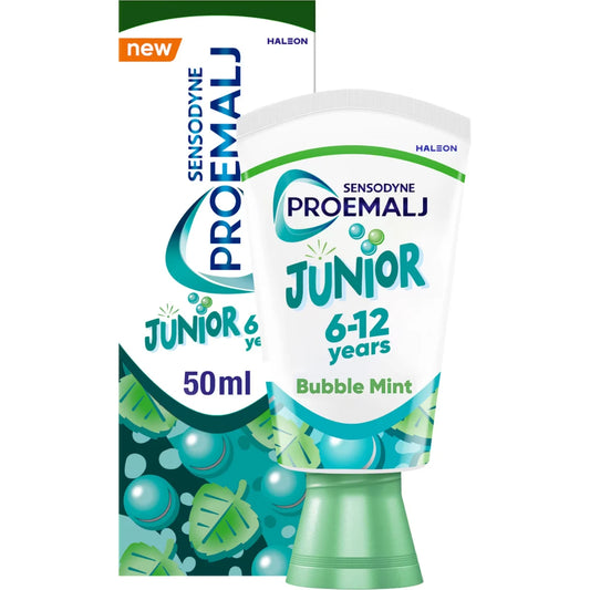 Sensodyne ProEmalj Junior hammastahna 6-12 -vuotiaille lapsilla suojaa kiillettä