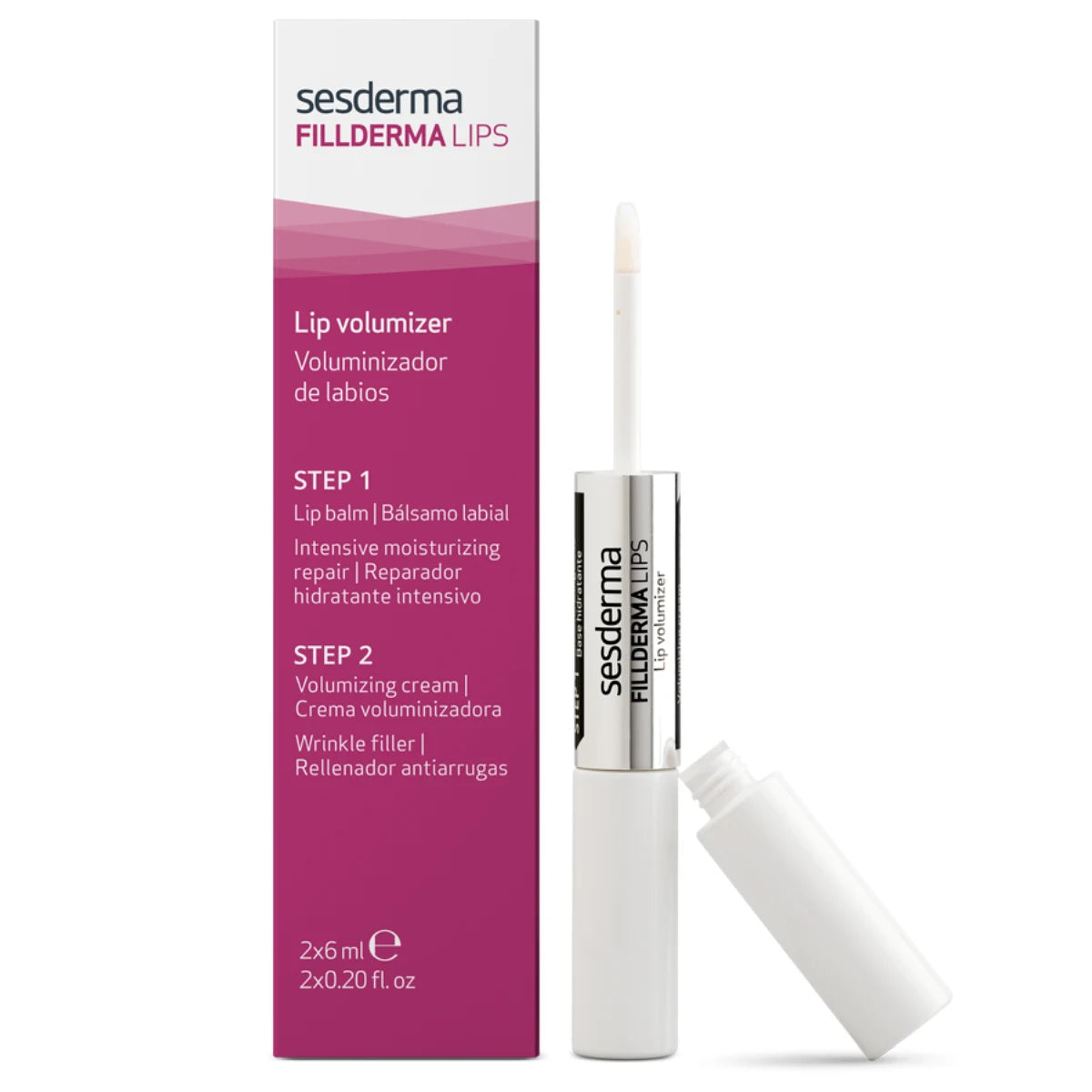 SESDERMA Filldermalips Lip Volumizer 6 + 6 ml täyttää ryppyjä ja täyteläistää huulia