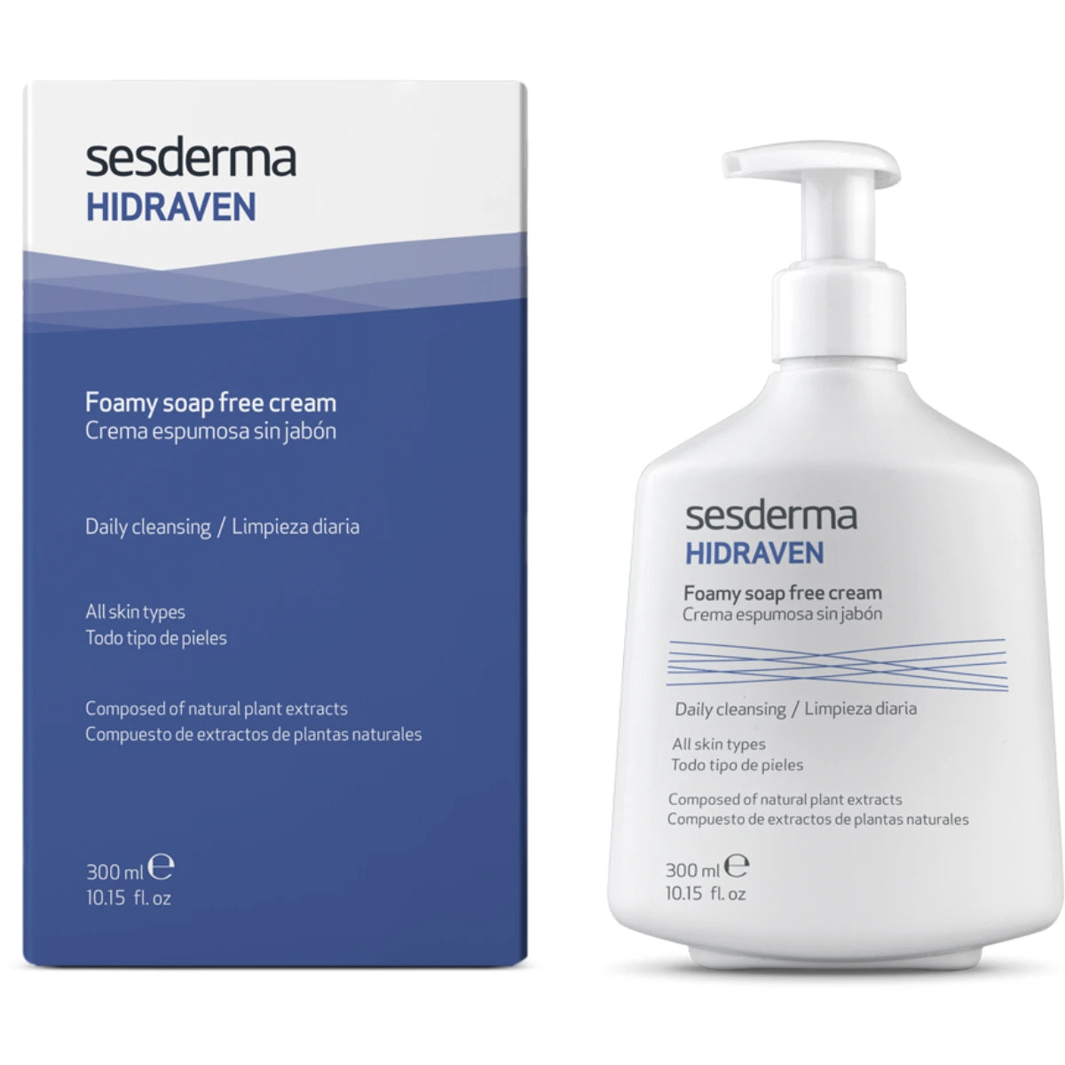 SESDERMA Hidraven Foamy Soap-free Cream puhdistusvaahto 300 ml pumppupullossa