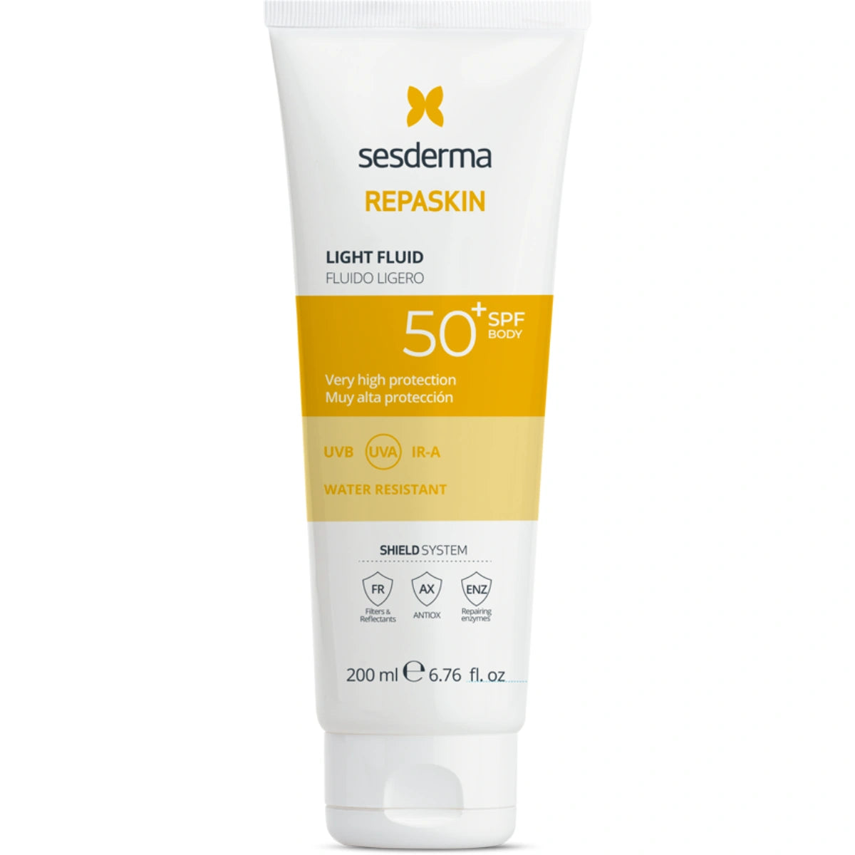 SESDERMA Repaskin Light Fluid SPF50+ 200 ml tuubi