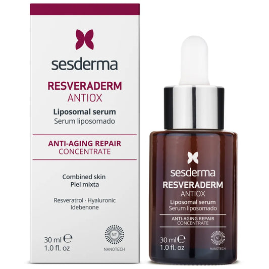 SESDERMA Resveraderm Antiox Liposomal Serum 30 ml Tehokas resveratrolia ja hyaluronihappoa sisältävä antioksidanttinen seerumi.