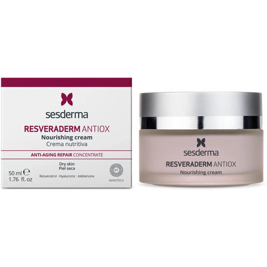 SESDERMA Resveraderm Antiox Nourishing Cream 50 ml Tehokkaasti kosteuttava antioksidanttivoide kuivalle iholle