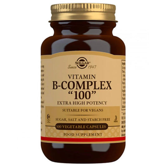 SOLGAR Vitamin B-Complex "100" vegekapseli 100 kpl vahva B-vitamiinivalmiste