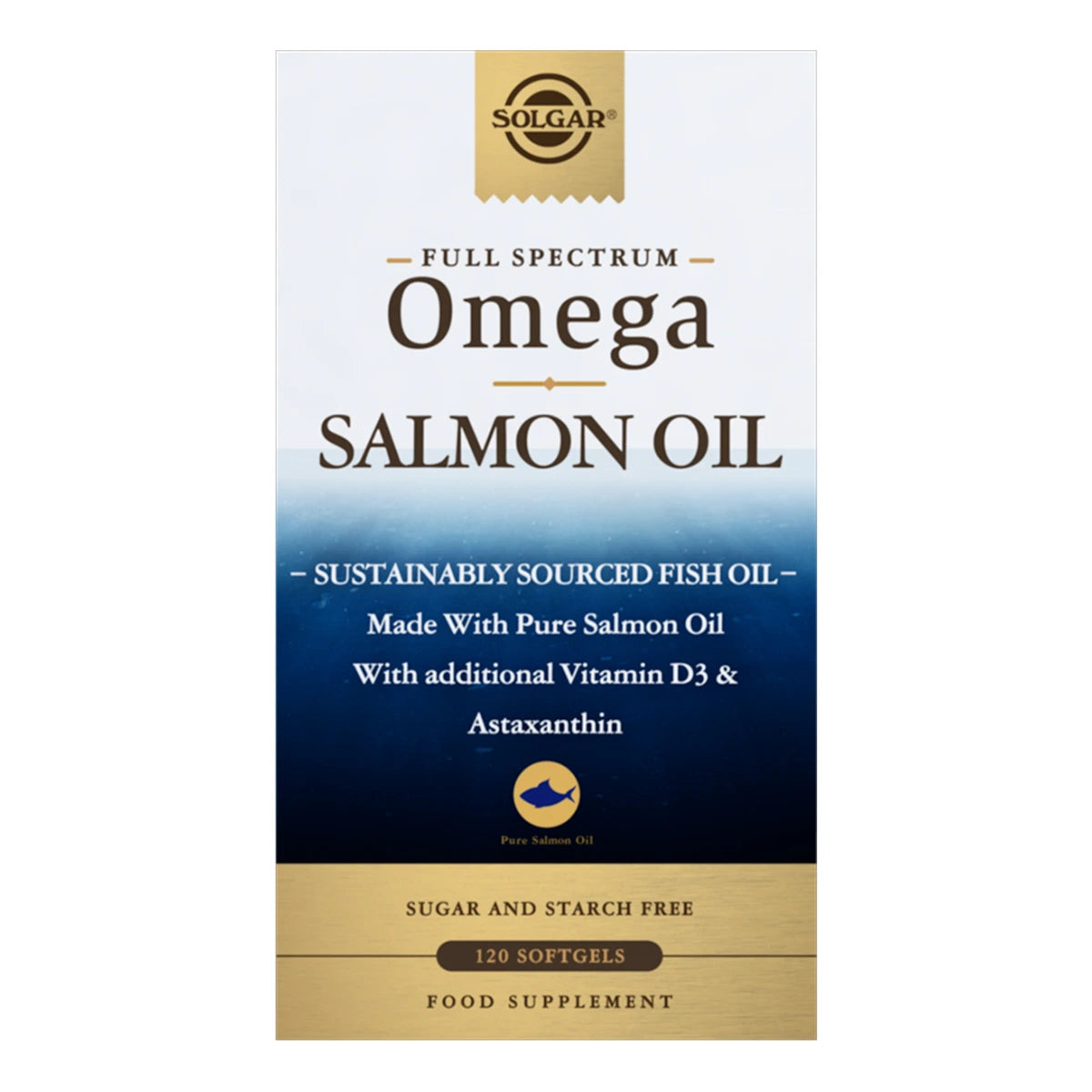 SOLGAR Full Spectrum Omega Salmon Oil kapseli 120 kpl