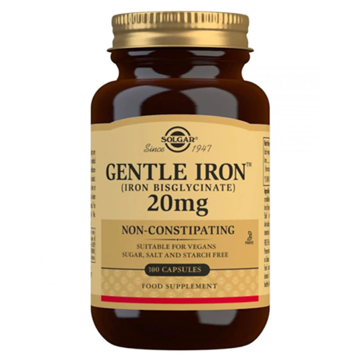 SOLGAR Gentle Iron 20 mg (bisglysinaatti) kapseli 180 kpl