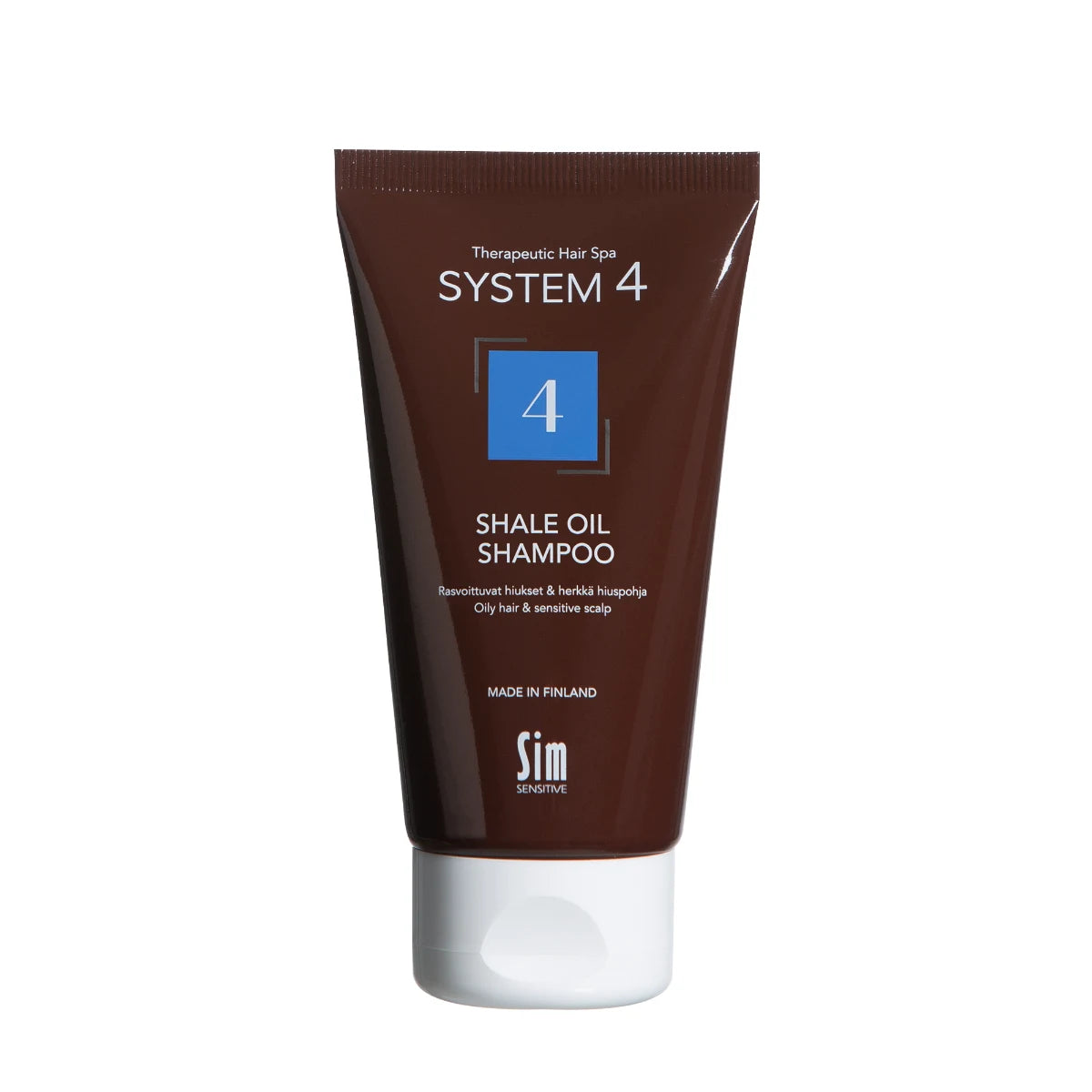 SYSTEM 4 Shale Oil Shampoo 4 ylirasvoittuville hiuksille 75 ml