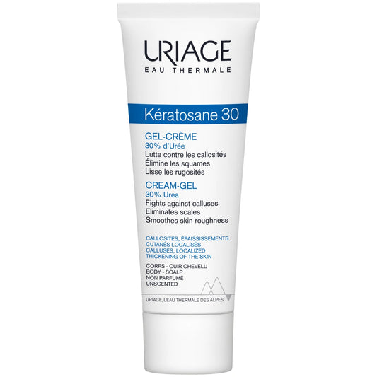 Uriage Keratosane 30 Cream Gel 75 ml pehmentävä voide karhealle ja erittäin kuivalle iholle