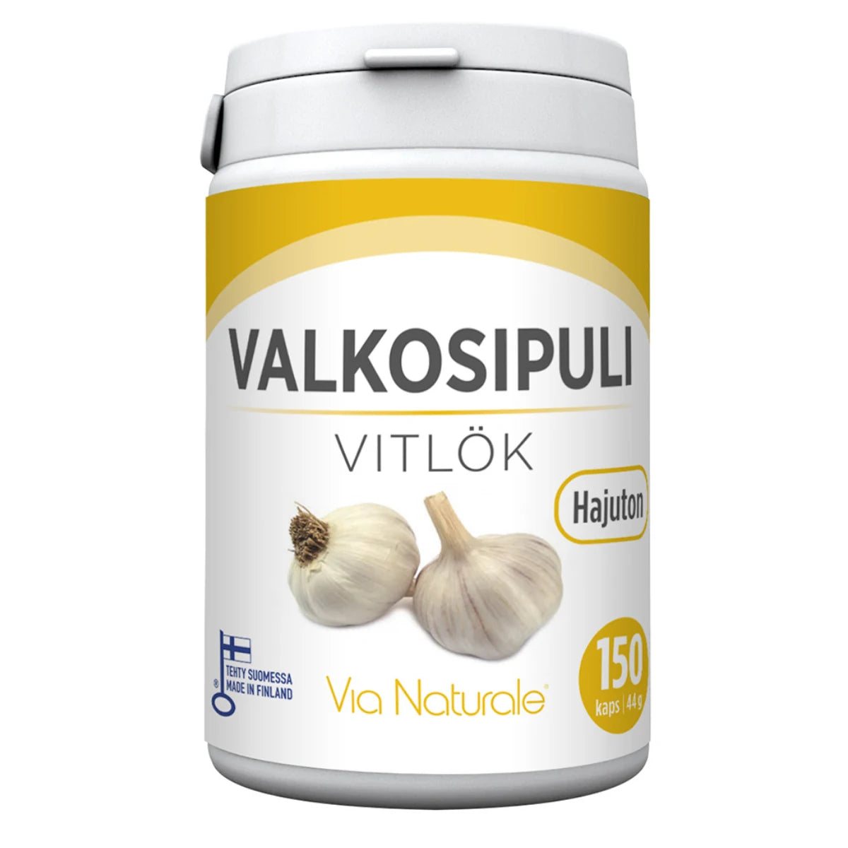 VALKOSIPULI kapseli 150 kpl hajuton valkosipuliuutekapseli