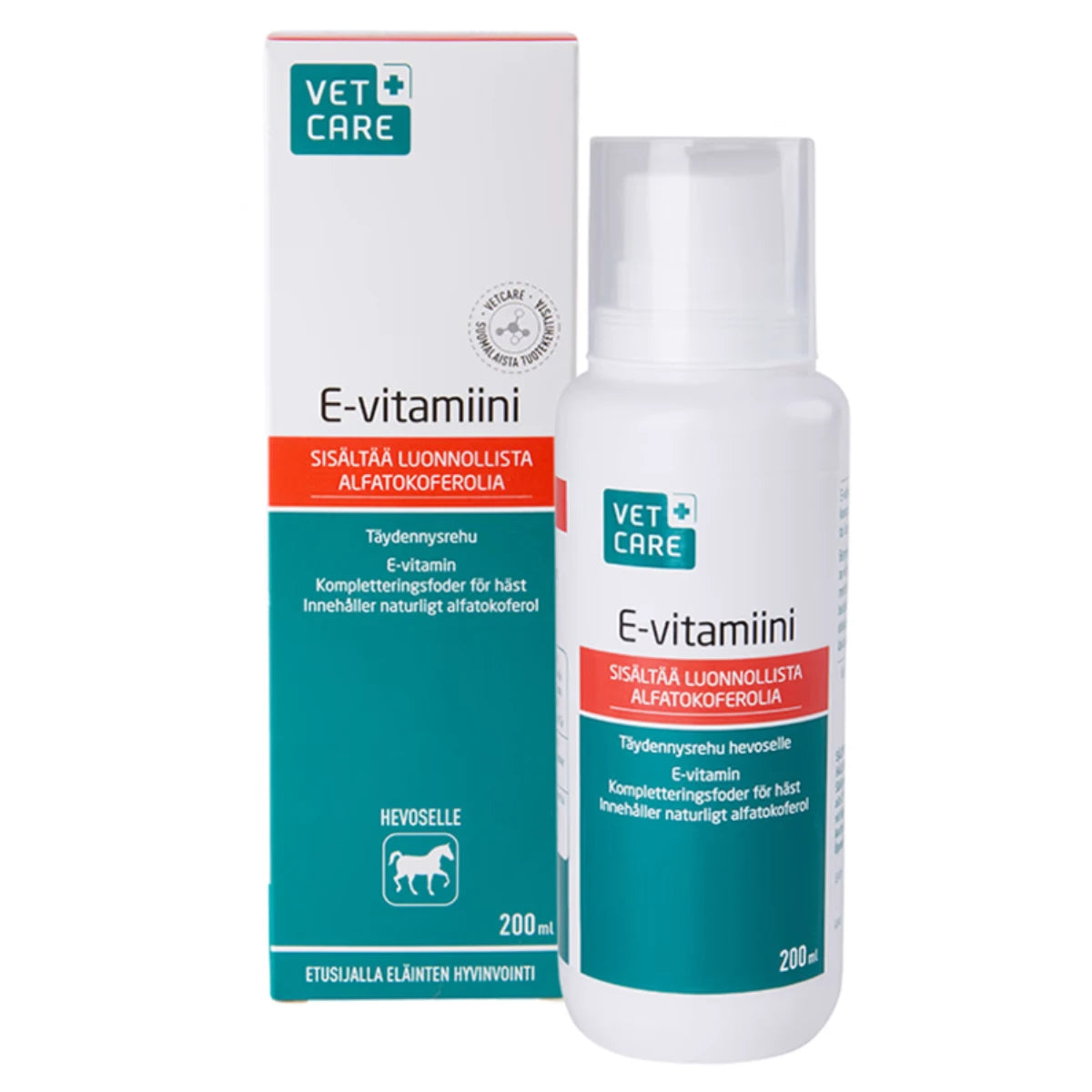 VETCARE E-vitamiini koirille 200 ml sisältää luonnollista alfatokoferolia