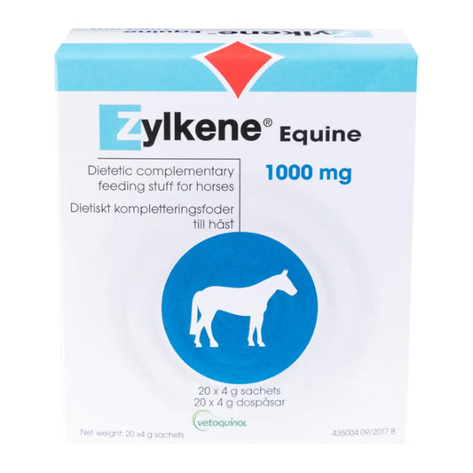 ZYLKENE Equine 1000 mg annosjauhe 20 kpl hevoselle kuormittaviin tilanteisiin