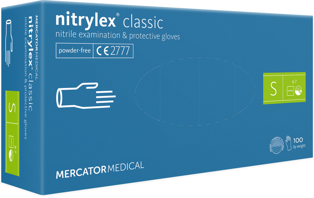 MERCATOR Nitrylex tutkimuskäsine S 100 kpl