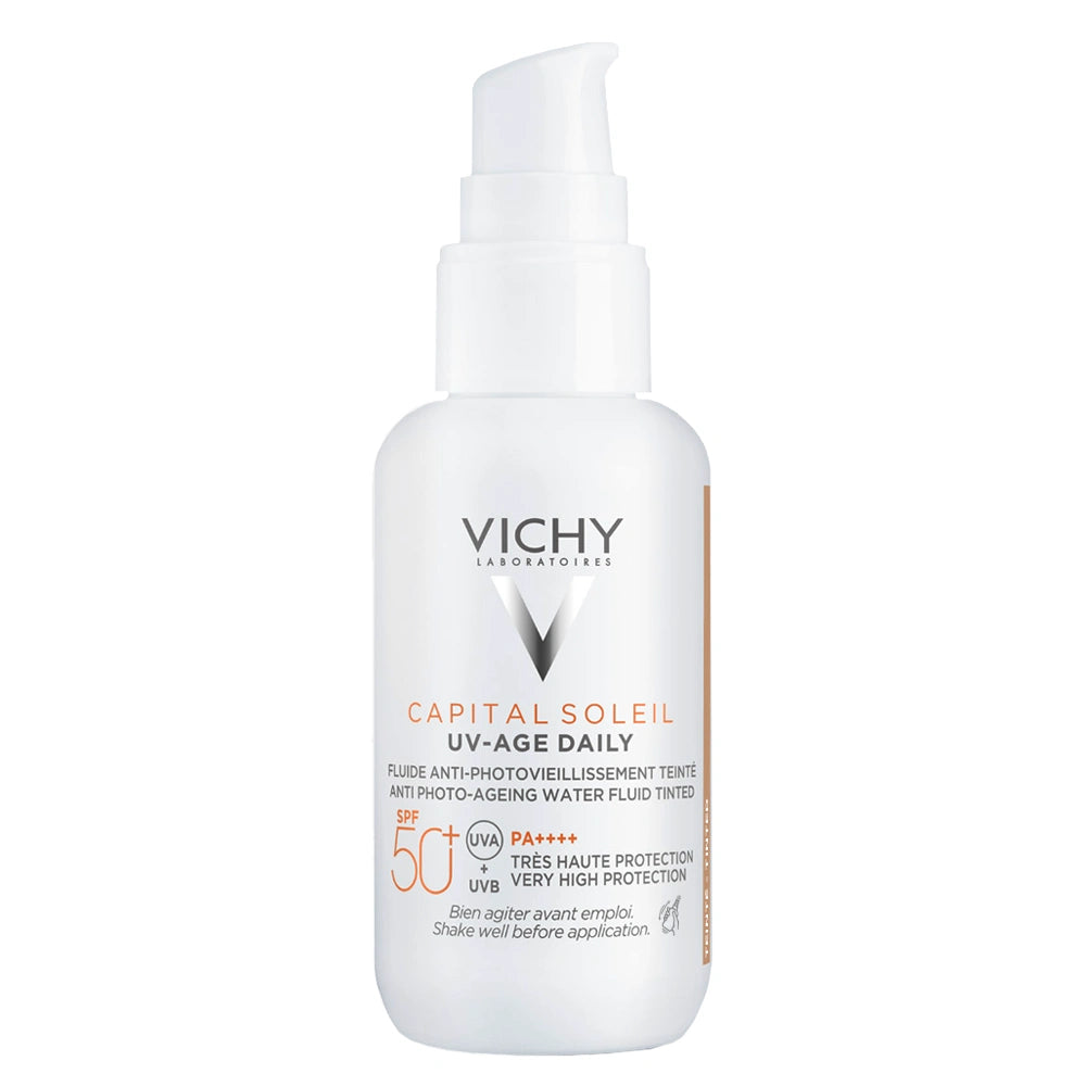 VICHY Capital soleil UV age tinted SPF50+ värillinen aurinkosuojavoide kasvoille 30 ml